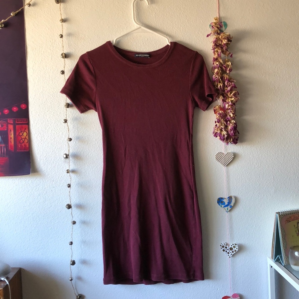 Brandy Melville Maroon T-Shirt Dress🔥❣️